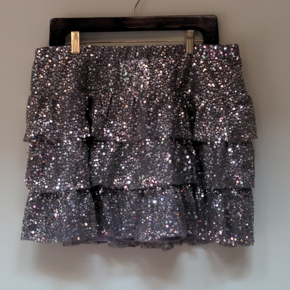 Express sequin mini skirt